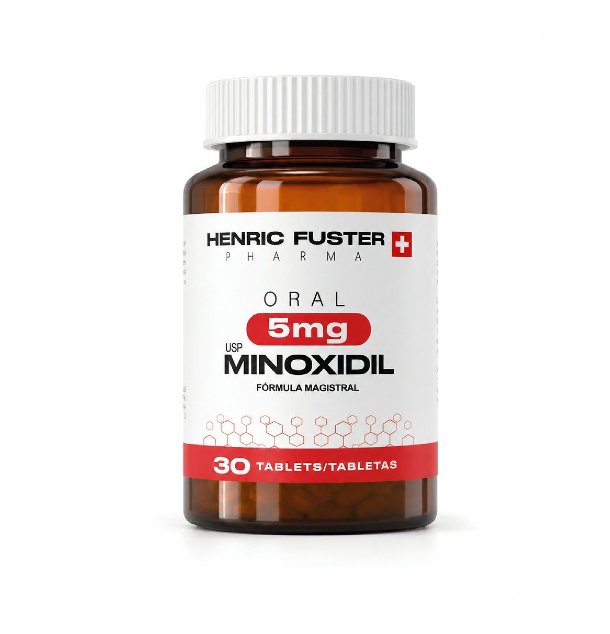 Minoxidil 5 mg con 30 tabletas para 1 mes de tratamiento