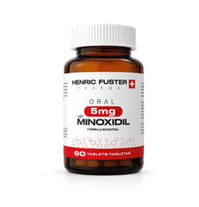 Minoxidil 5 mg con 60 tabletas para 2 meses de tratamiento